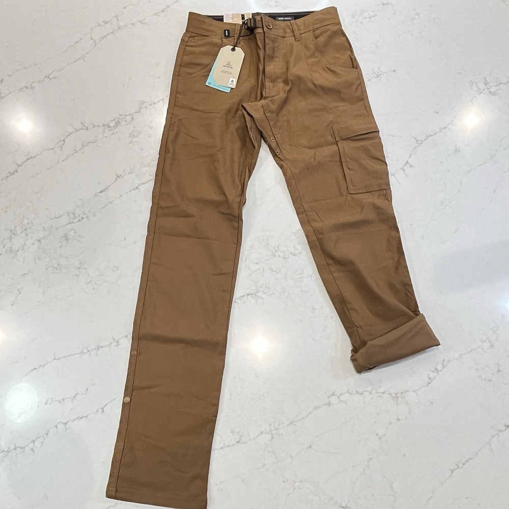 Prana NEW Stretch Zion Slim Pant II‎ Mens 28 x34 Sepia Brown Hiking Outdoor